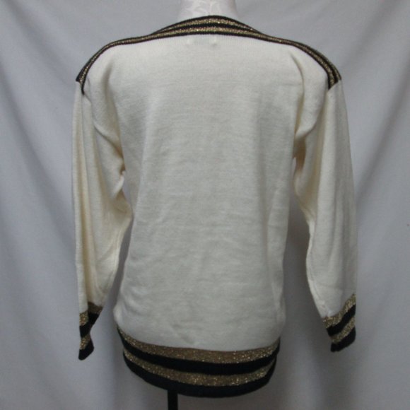 Amoda Vintage Nautical embroidered beaded Anchor Sweater Size Sz X Large XL - Picture 11 of 14